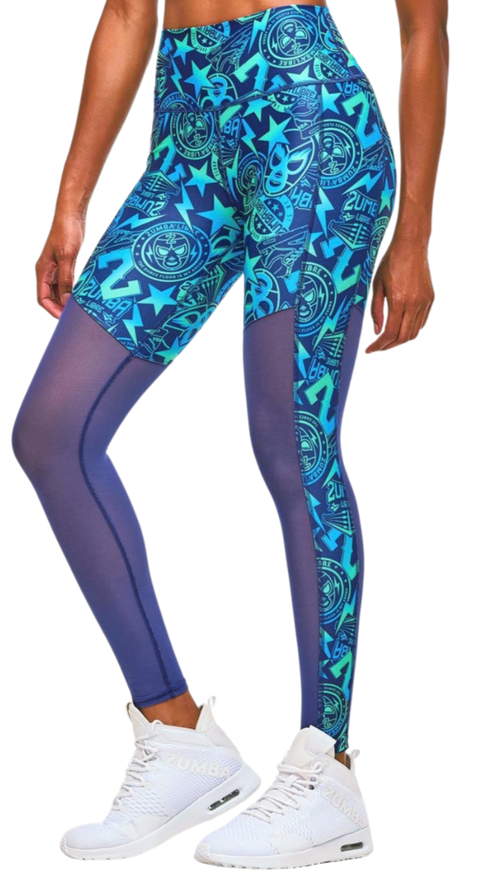 Zumba Libre High Waisted Ankle Leggings With Mesh Inserts (Pre-Order)