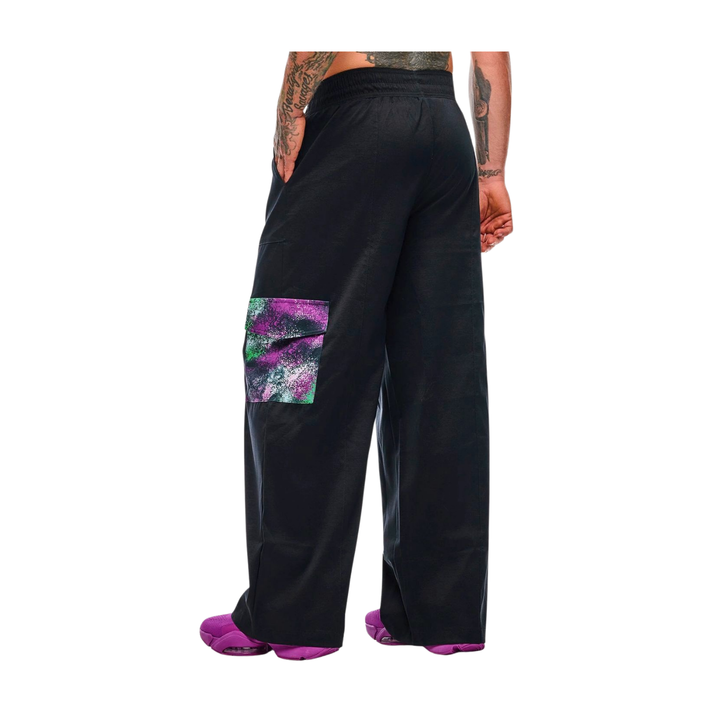 Apres Zumba Wide Leg Woven Cargo Pants