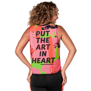 Put The Art In Heart Mesh Tank (Special Order)