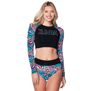 Zumba Swim Long Sleeve Crop Top
