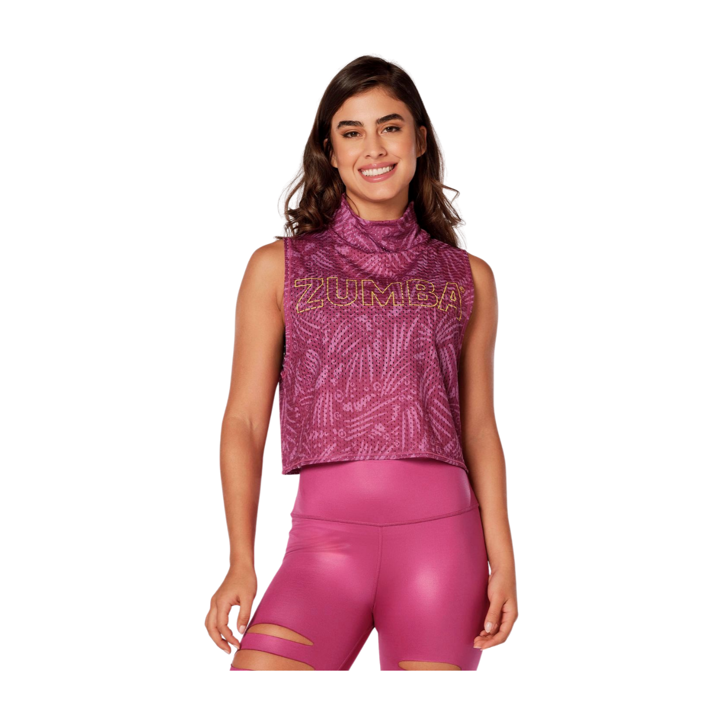 Dance Breathe Repeat Crop Mesh Tank