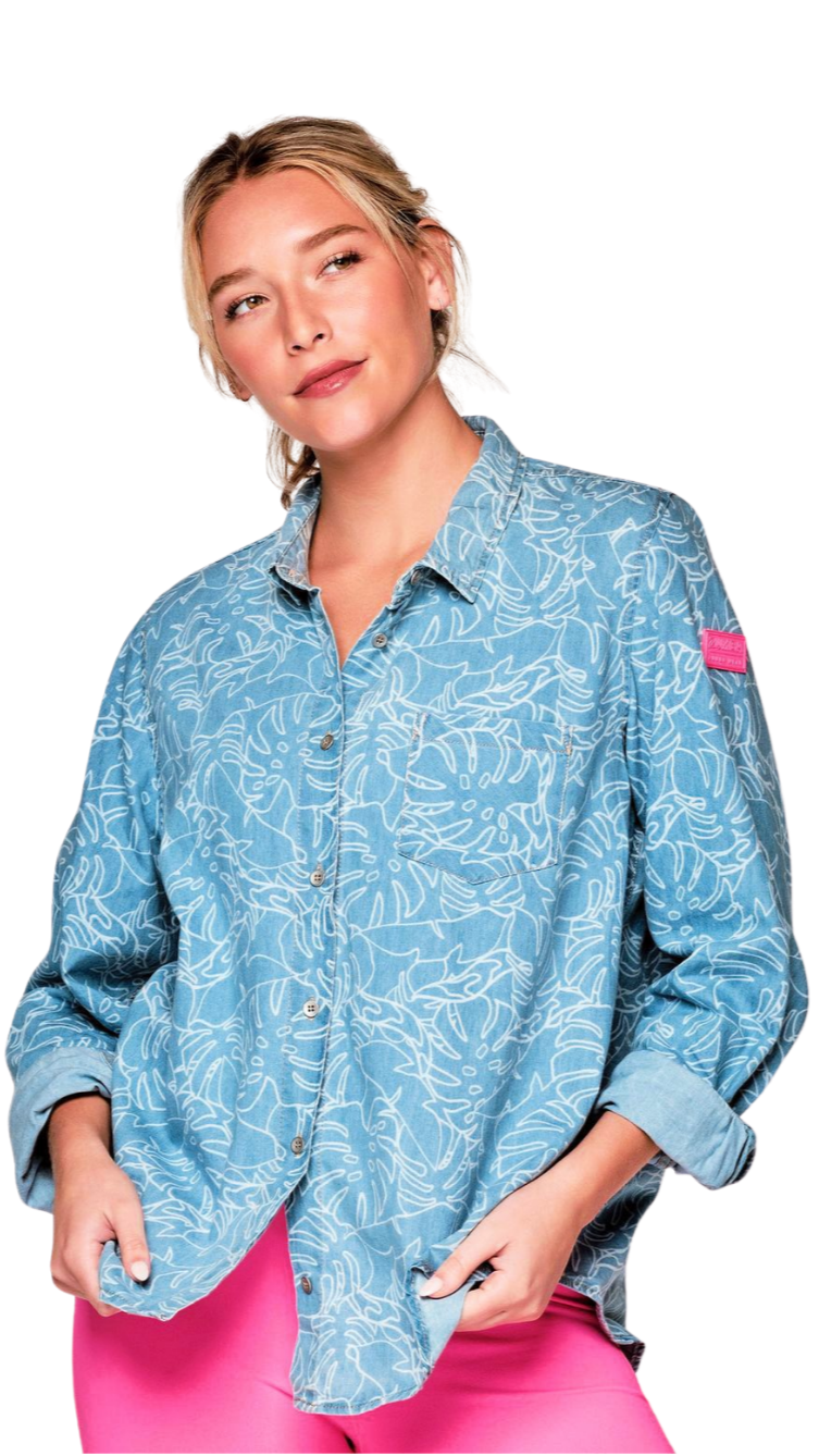 Zumba Resort Long Sleeve Button Up (Special Order)