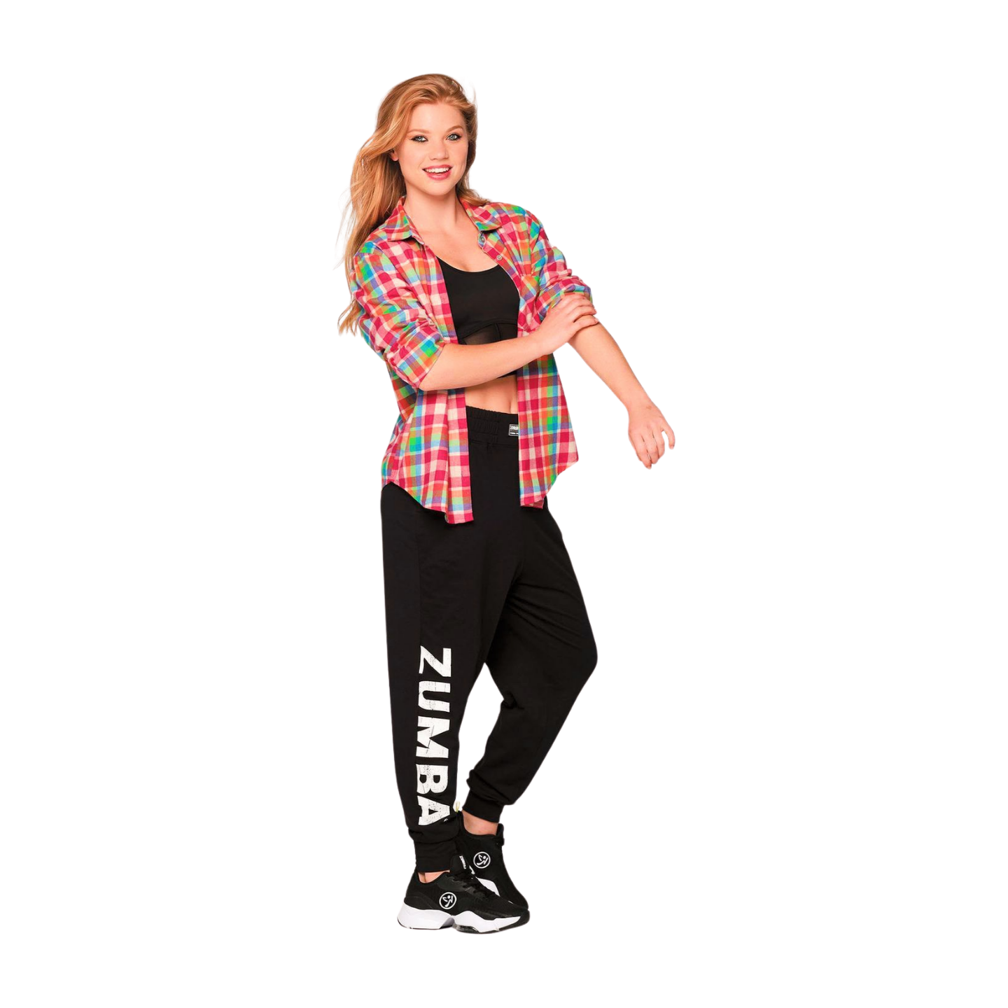 Zumba Plaid Pop Button Down (Special Order)