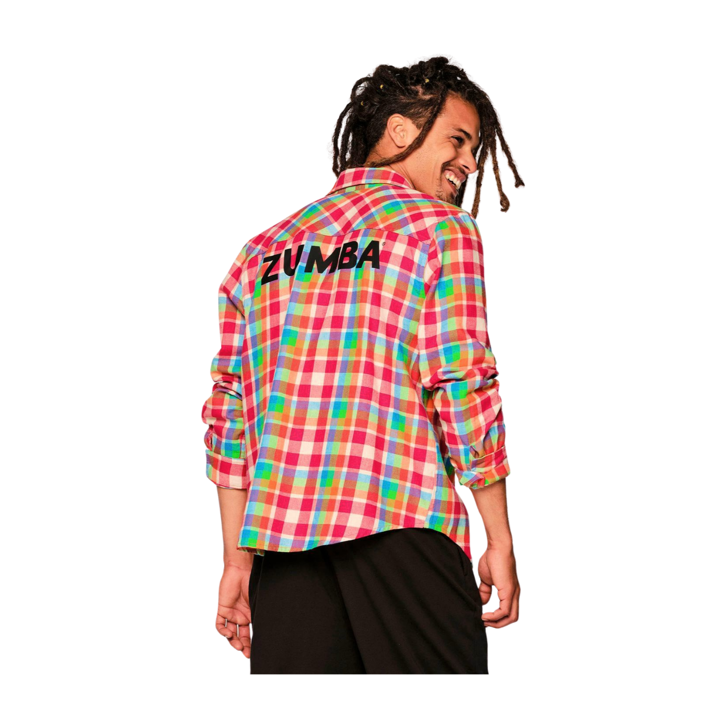 Zumba Plaid Pop Button Down (Special Order)