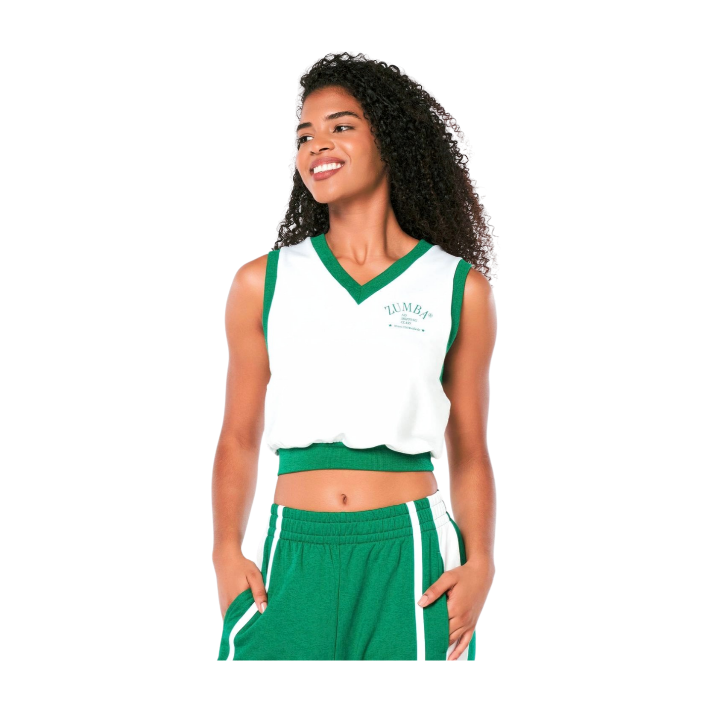 Zumba Prep Crop Sweatshirt Vest (Special Order)
