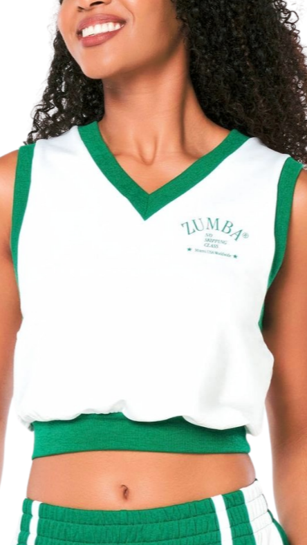 Zumba Prep Crop Sweatshirt Vest (Special Order)