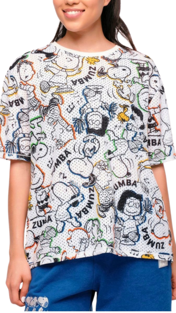 Zumba X Peanuts Boxy Mesh Top (Special Order)