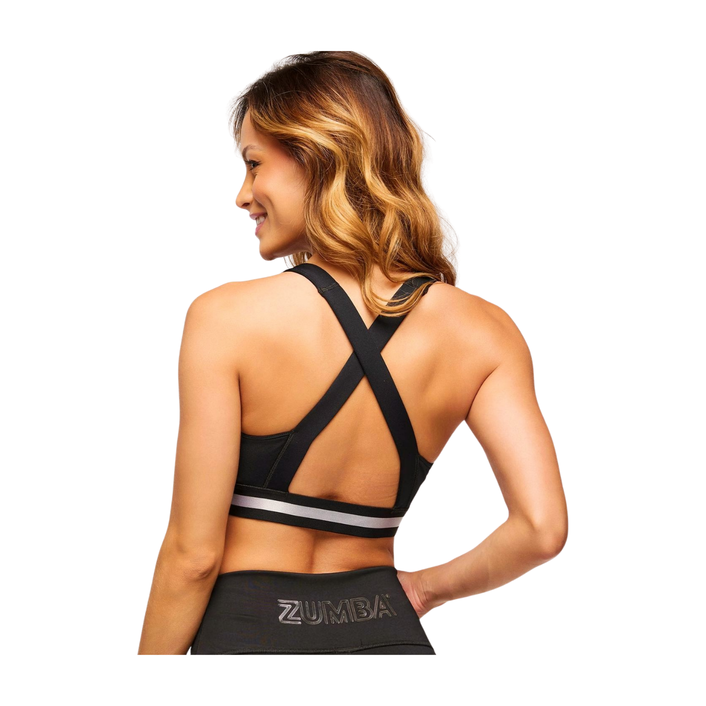 Zumba Runway Square Neck Cross Back Bra (Special Order)