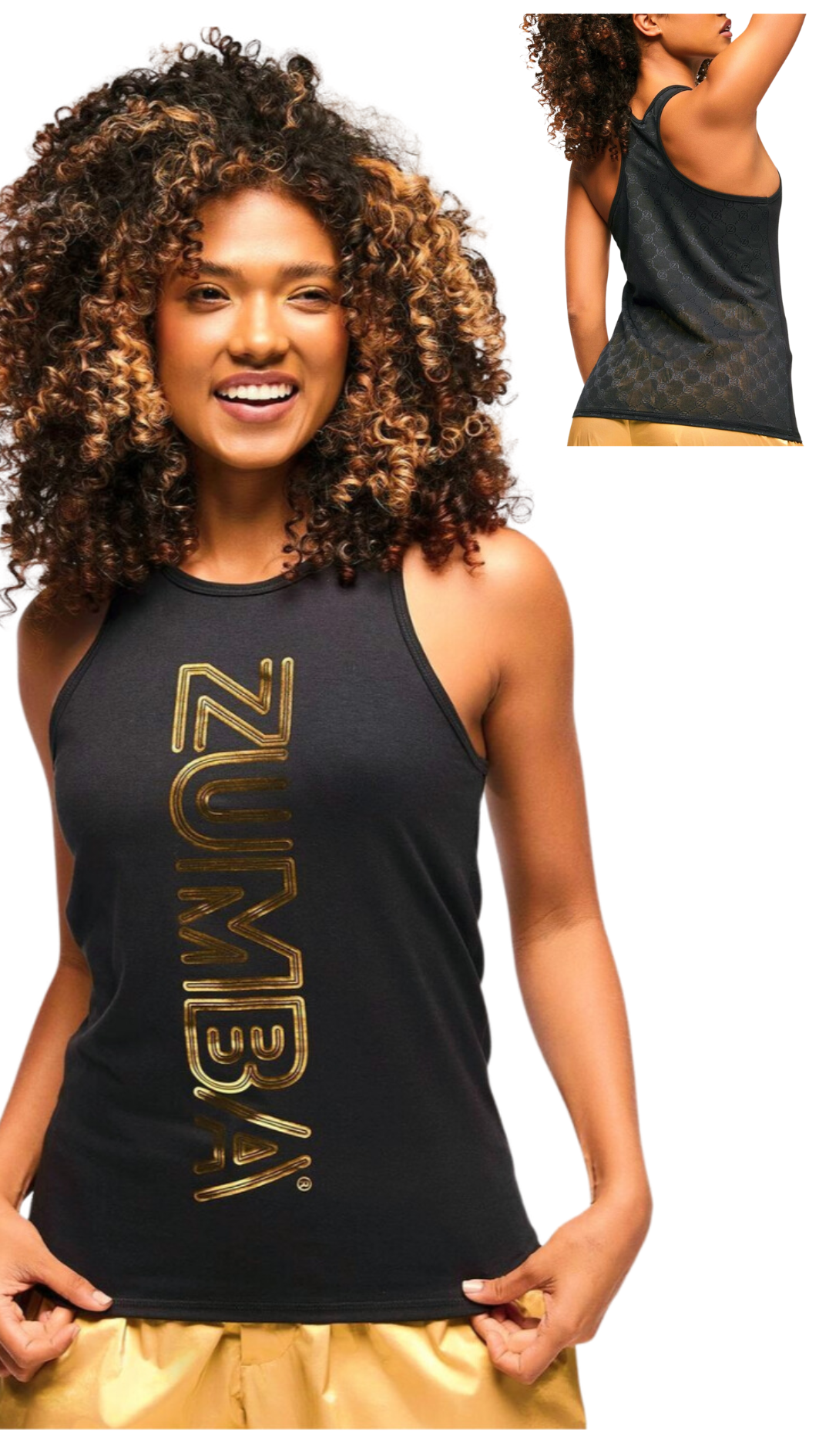 Zumba Runway Fitted High Neck Tank