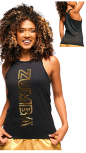 Zumba Runway Fitted High Neck Tank