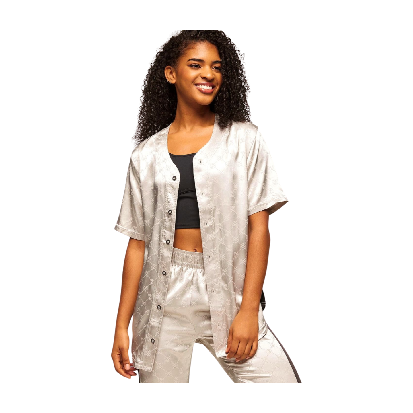 Zumba Runway Baseball Button Up Jersey