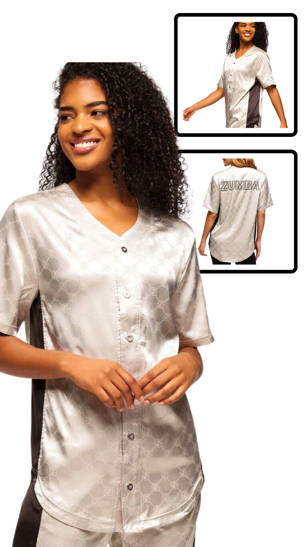 Zumba Runway Baseball Button Up Jersey