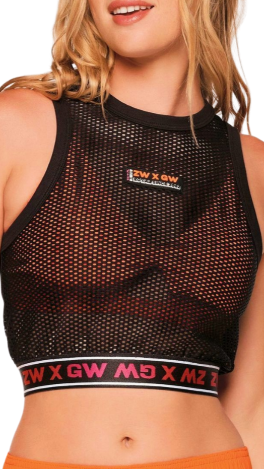 ZW X GW Crop Mesh Tank With Elastic Waistband (Special Order)