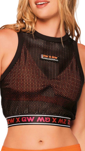 ZW X GW Crop Mesh Tank With Elastic Waistband (Special Order)