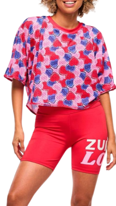 Zumba Love Boxy Dolman Crop Top