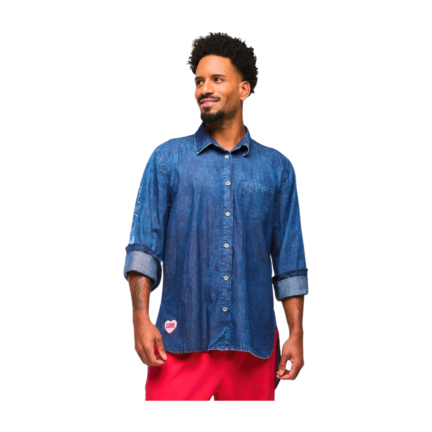 Zumba Love High-Low Button Down