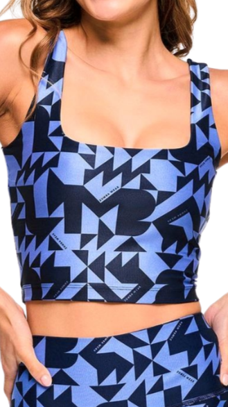 Zumba Out Loud Square Neck Crop Tank With Shelf Bra (Special Order)