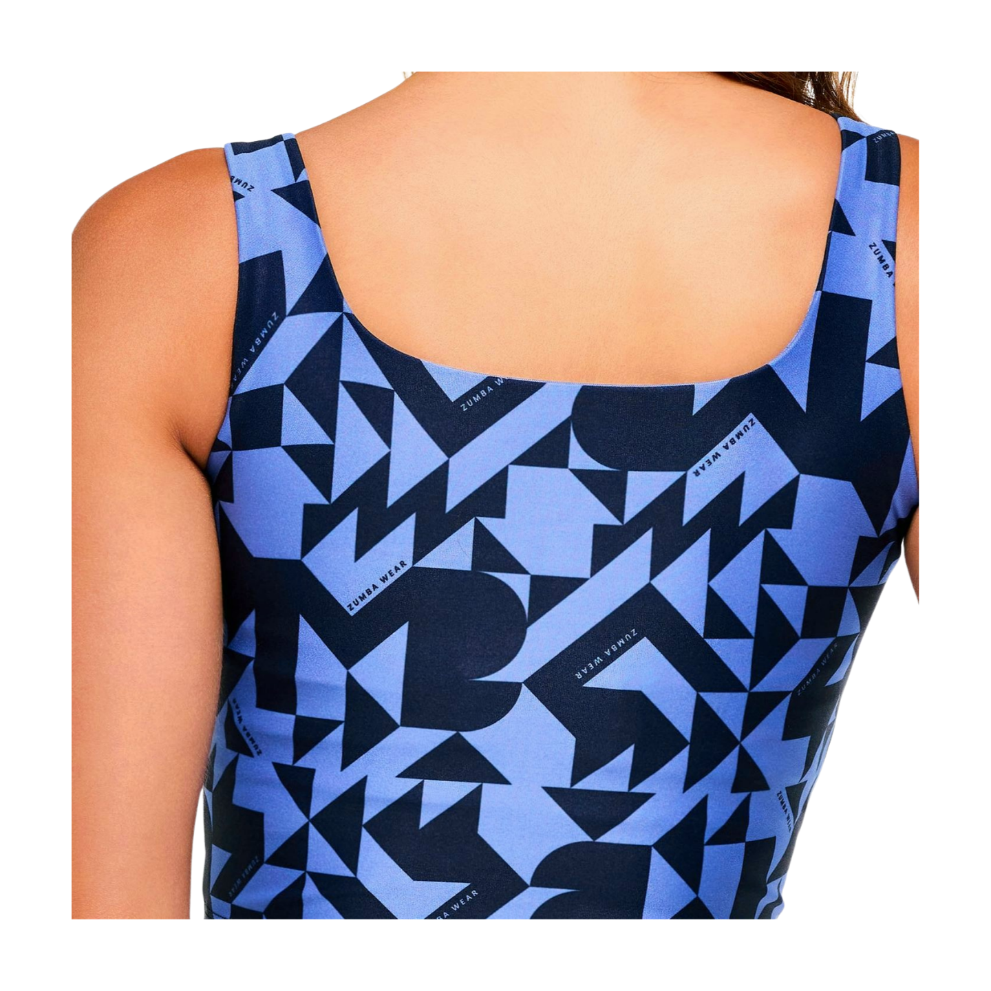 Zumba Out Loud Square Neck Crop Tank With Shelf Bra (Special Order)