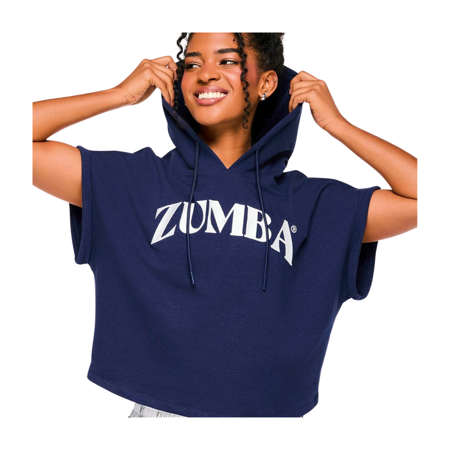 Zumba Out Loud Short Sleeve Crop Pullover Hoodie (Special Order)