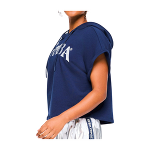 Zumba Out Loud Short Sleeve Crop Pullover Hoodie (Special Order)