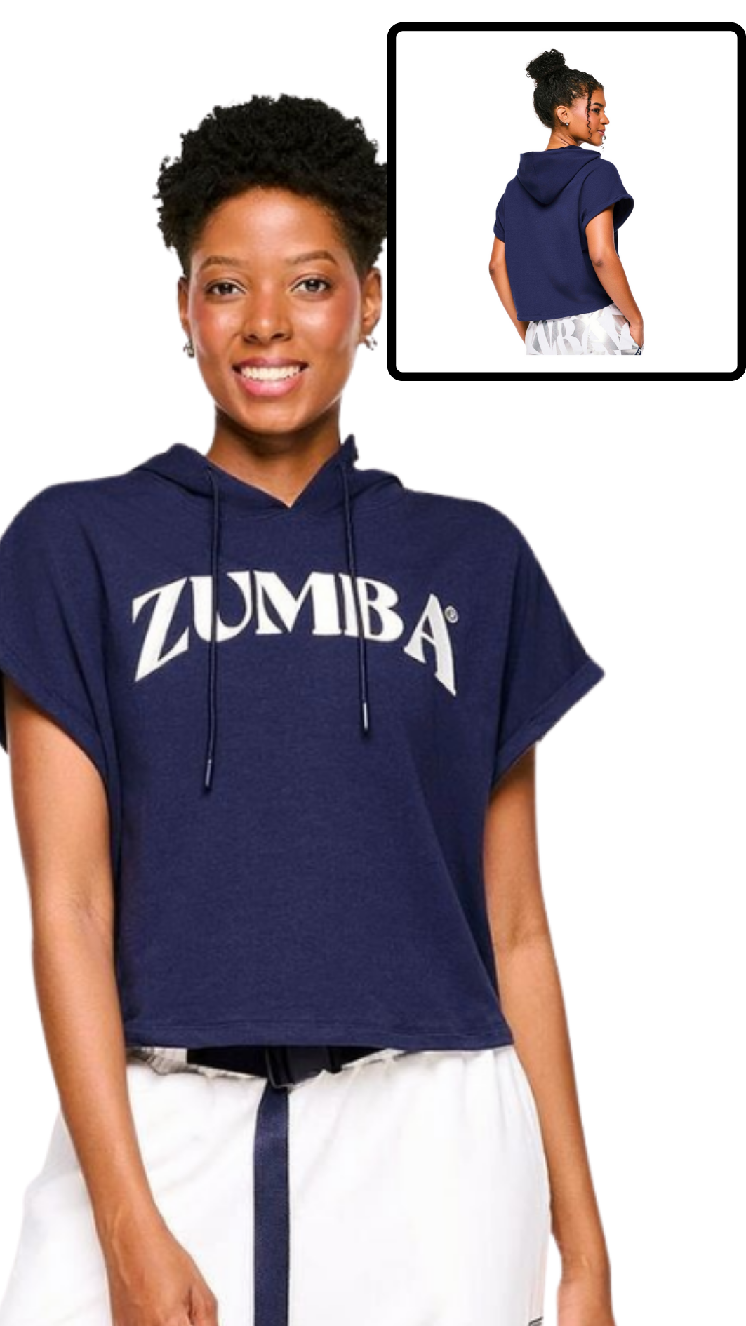Zumba Out Loud Short Sleeve Crop Pullover Hoodie (Special Order)