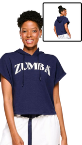Zumba Out Loud Short Sleeve Crop Pullover Hoodie (Special Order)