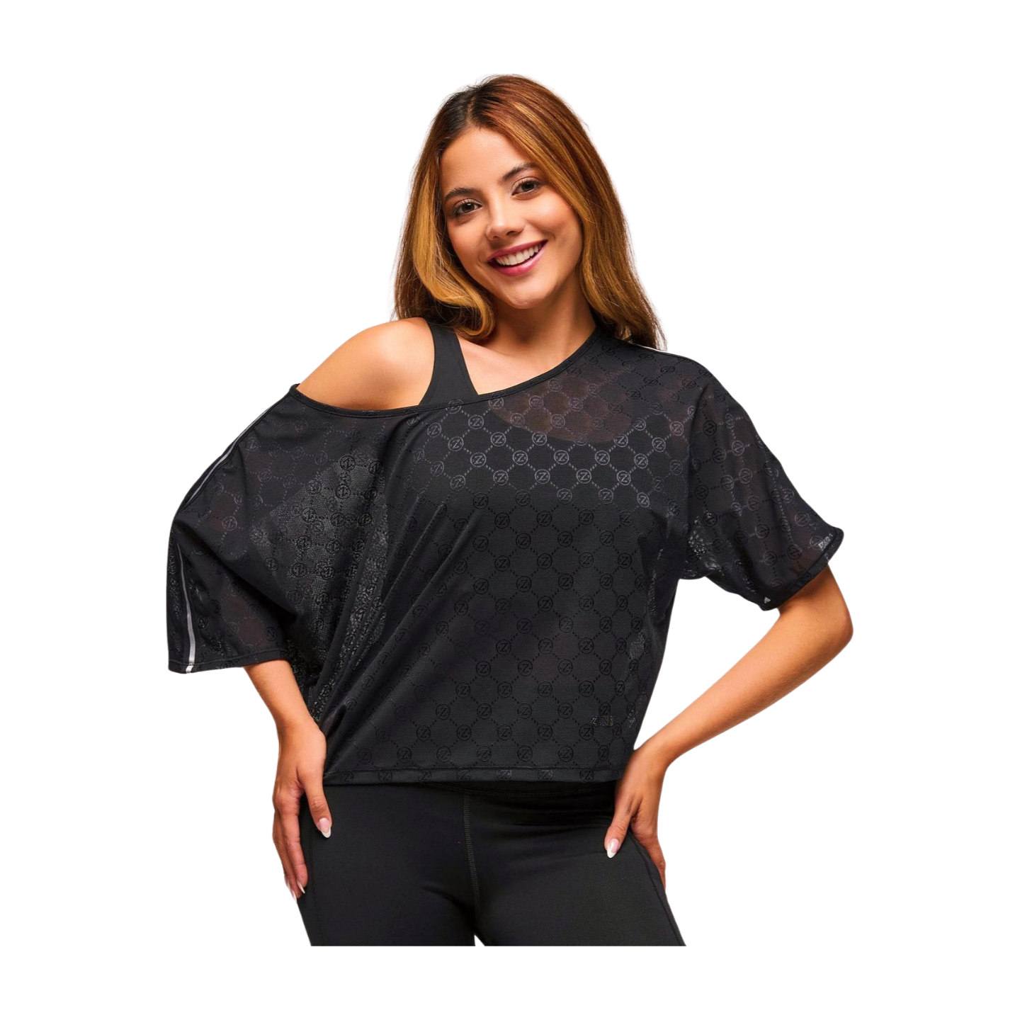 Zumba Runway Boxy Dolman Mesh Crop Top (Special Order)