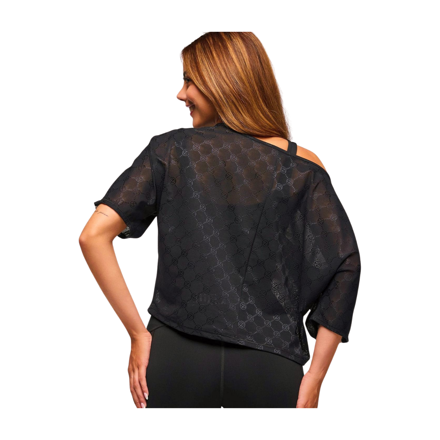 Zumba Runway Boxy Dolman Mesh Crop Top (Special Order)