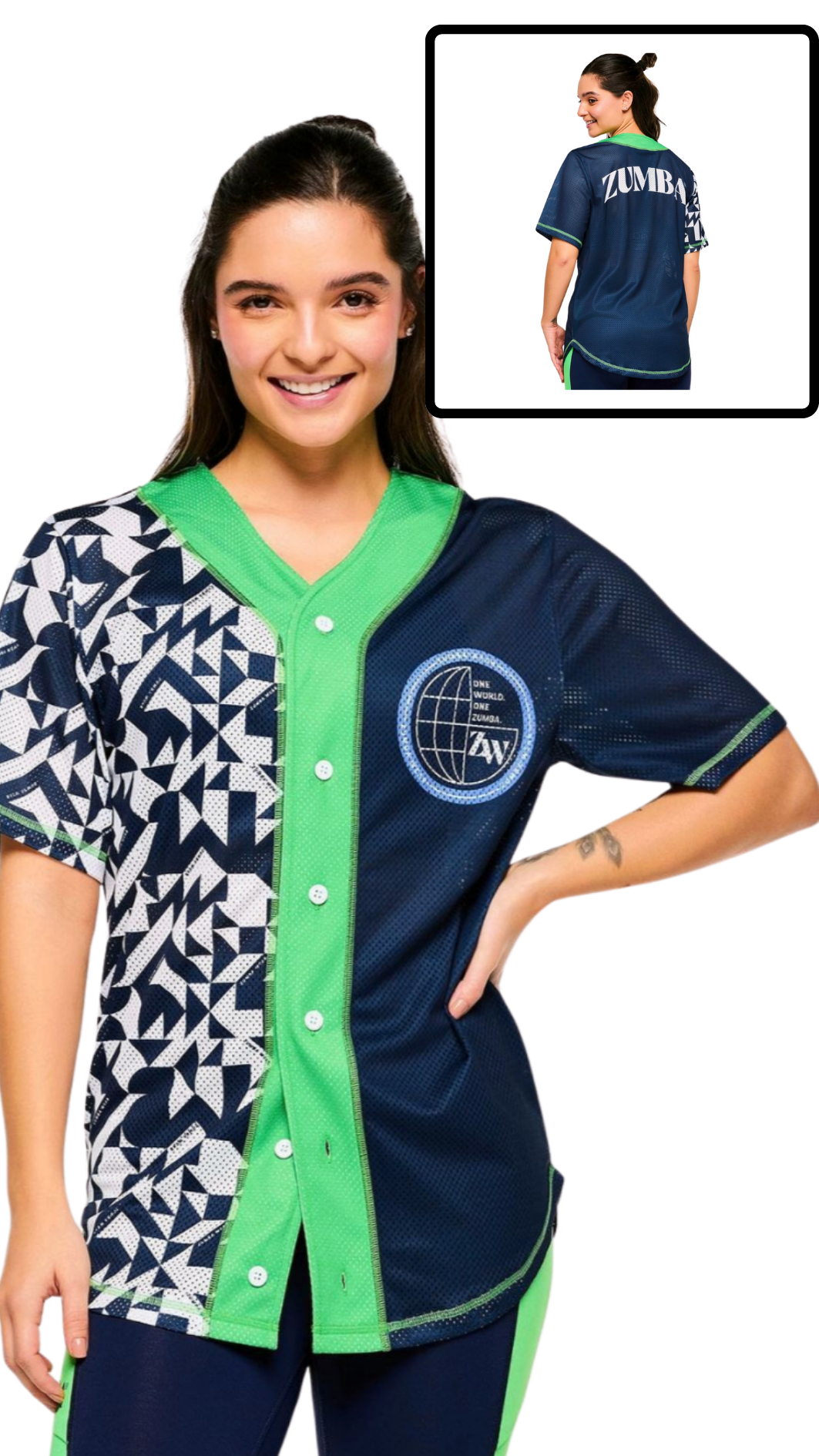 Zumba Out Loud Baseball Button Up Jersey (Special Order)