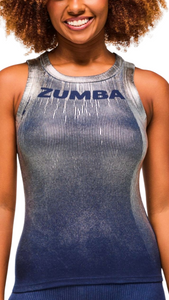 Blue Jean Fitted High Neck Tank