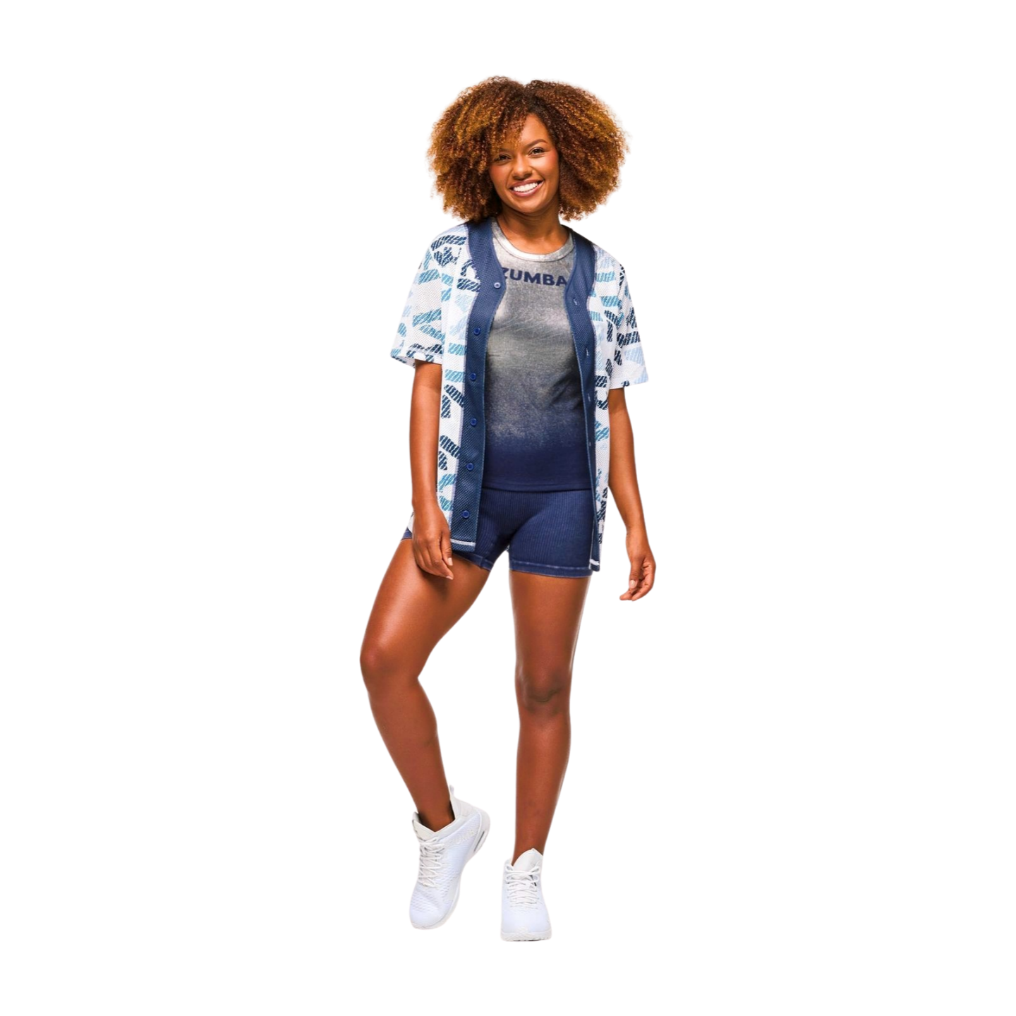 Blue Jean Fitted High Neck Tank