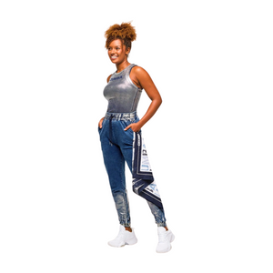 Blue Jean Fitted High Neck Tank