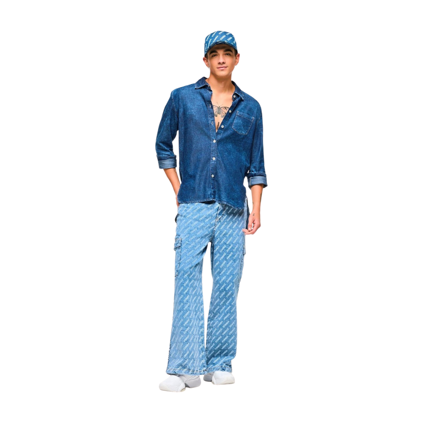 Blue Jean High Low Button Down