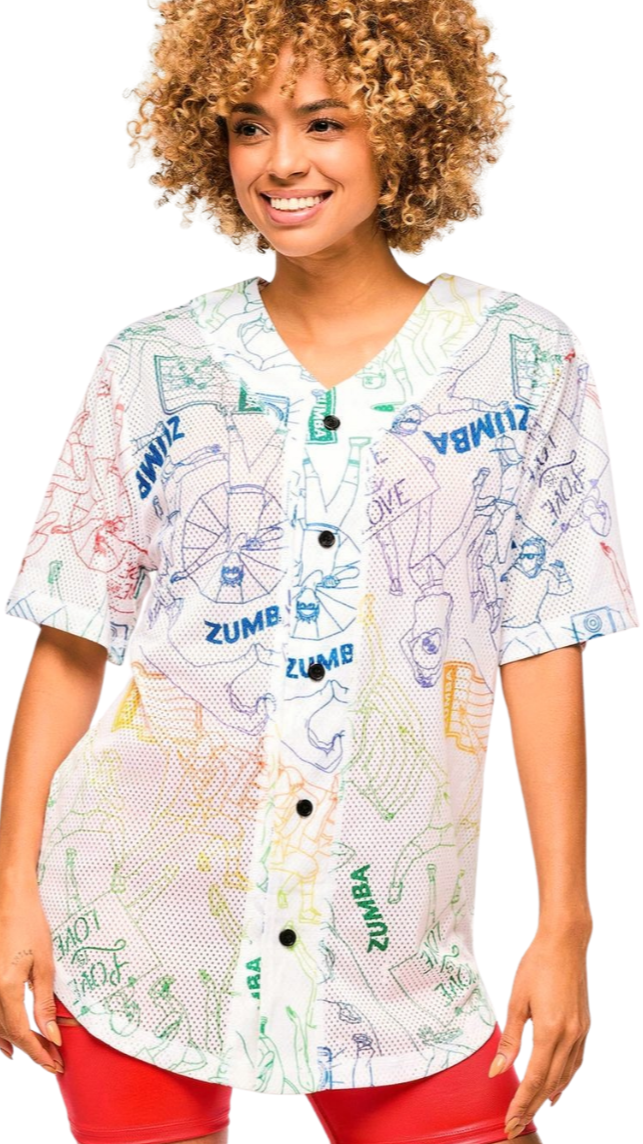 Zumba Baseball Button Up Jersey (Pre-Order)