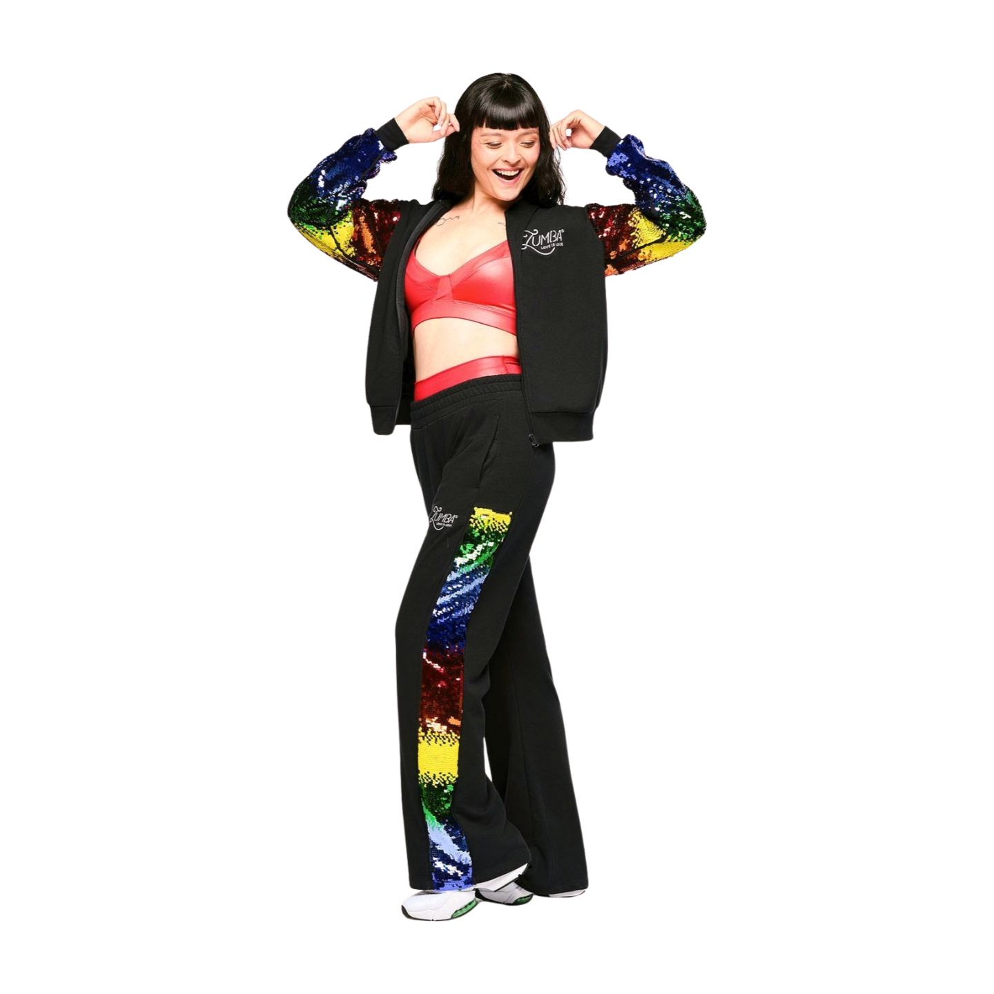 Zumba Bomber Jacket With Sequin Sleeves (Pre-Order)