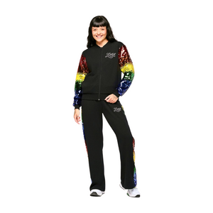 Zumba Bomber Jacket With Sequin Sleeves (Pre-Order)