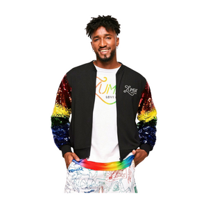 Zumba Bomber Jacket With Sequin Sleeves (Pre-Order)