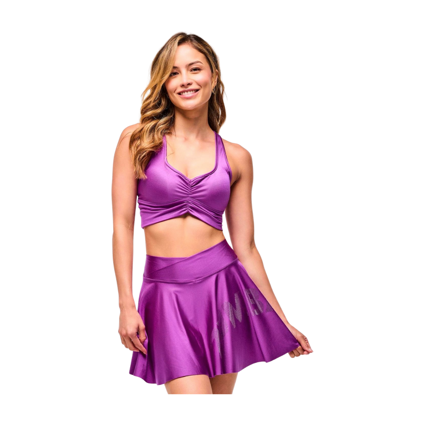 Zumba Libre Shiny Ruched Longline Bra