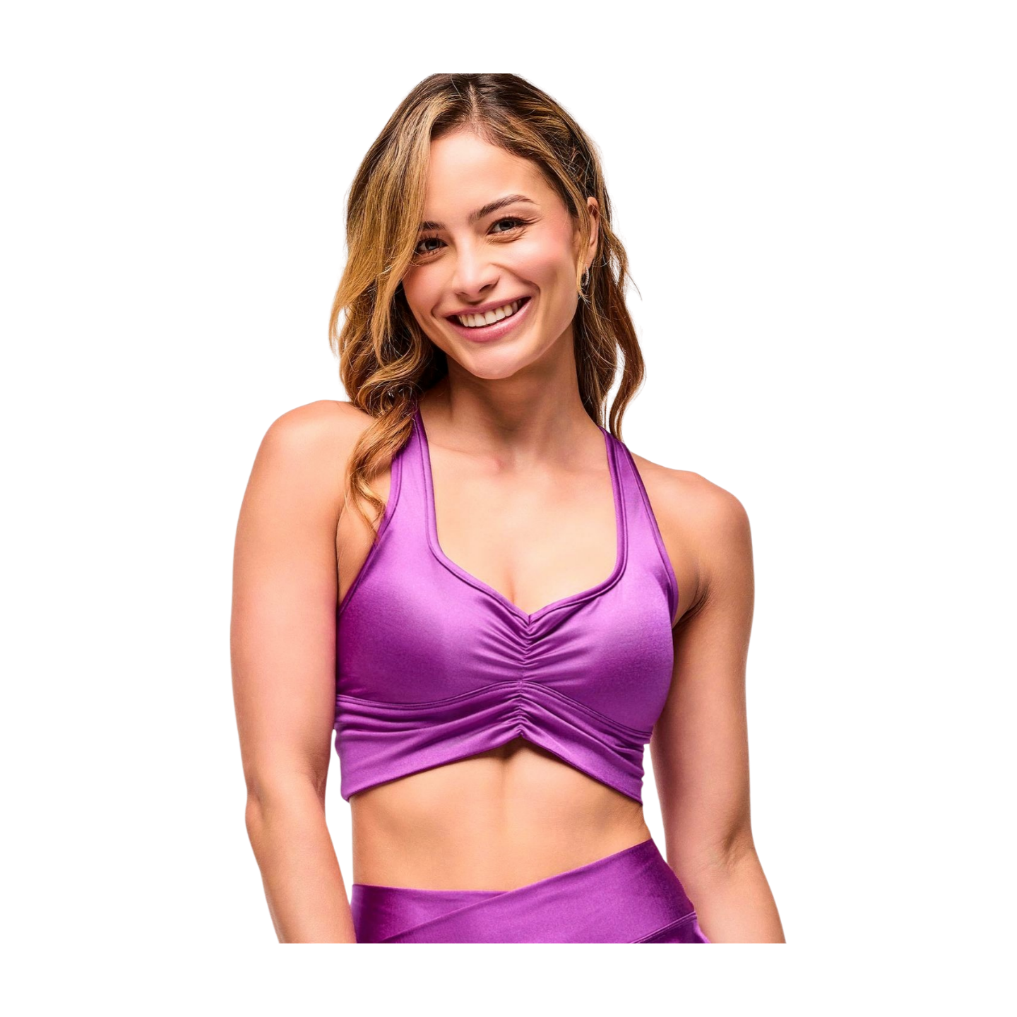 Zumba Libre Shiny Ruched Longline Bra