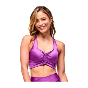 Zumba Libre Shiny Ruched Longline Bra