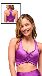 Zumba Libre Shiny Ruched Longline Bra
