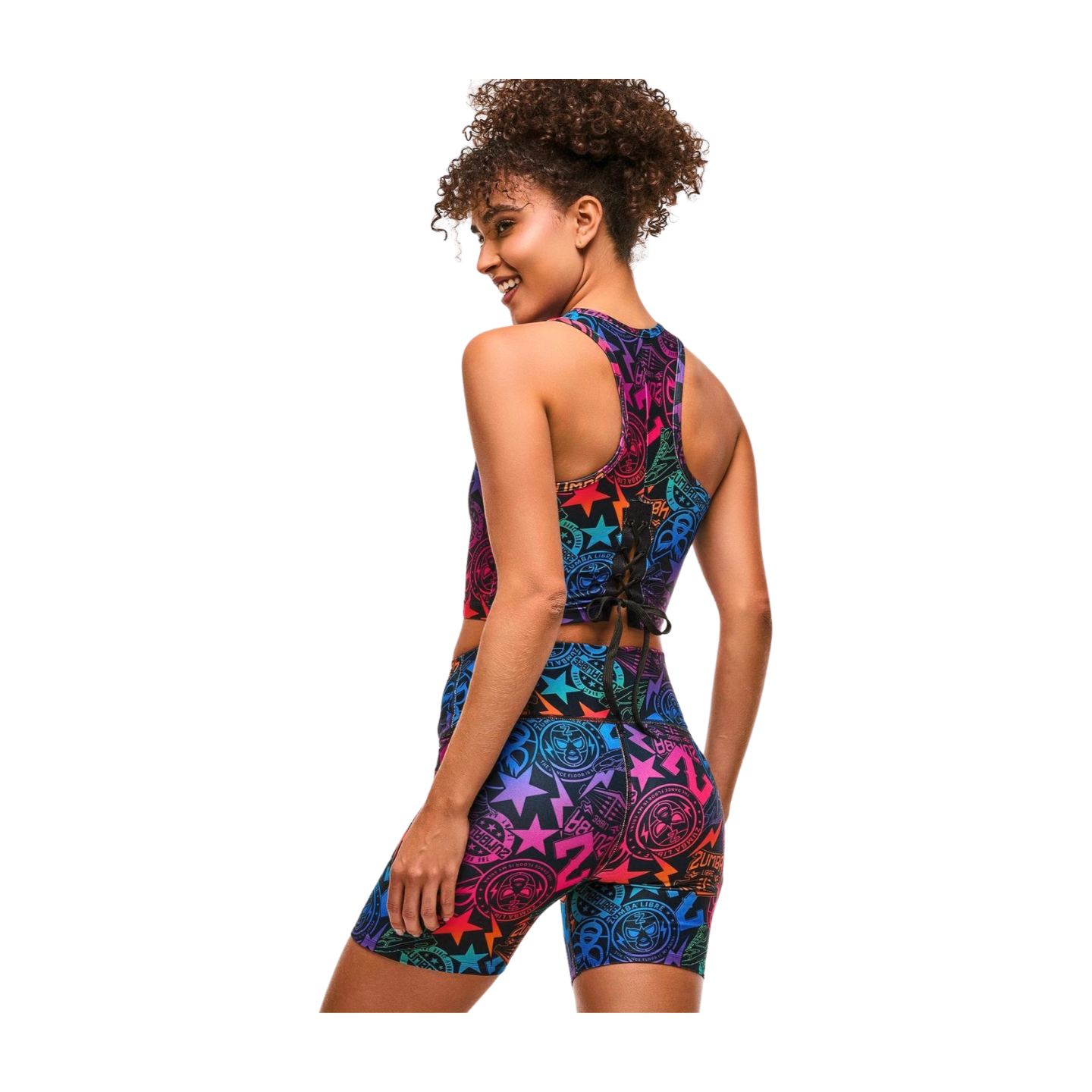 Zumba Libre High Neck Crop Tank With Back Details (Pre-Order)