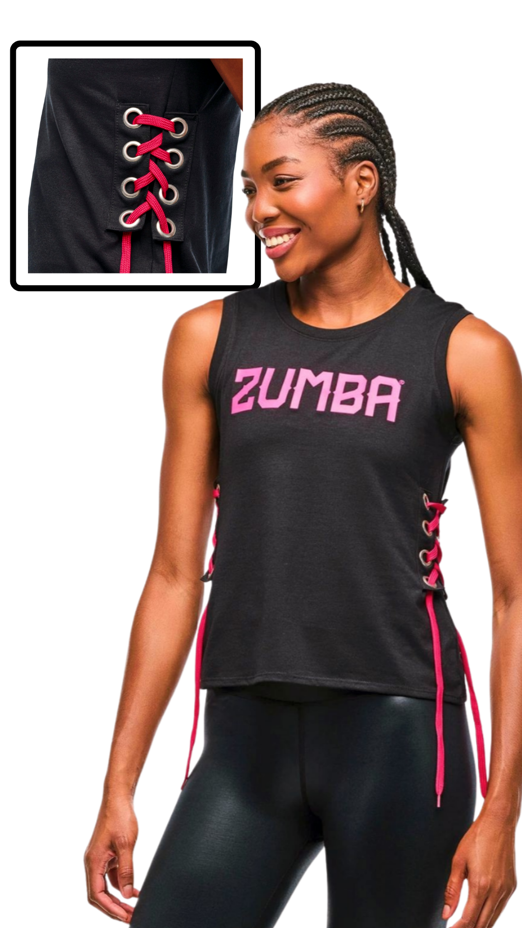 Zumba Libre Tank With Lace Up Detail