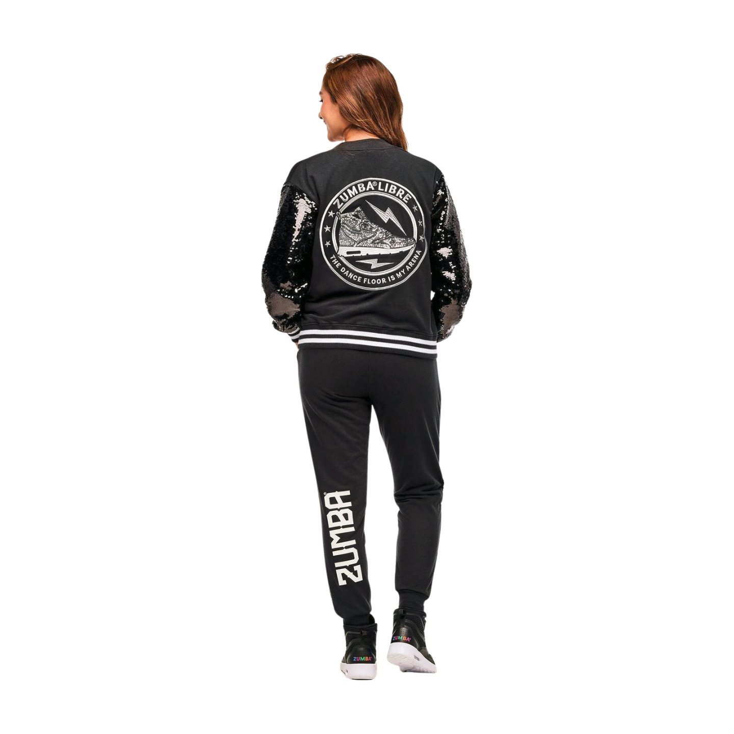 Zumba Libre Bomber Jacket With Sequin Sleeves (Pre-Order)