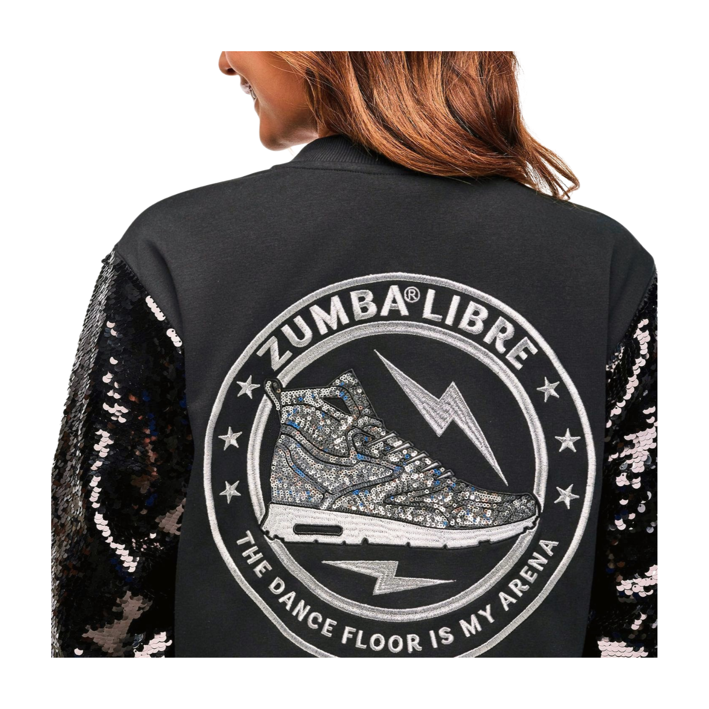 Zumba Libre Bomber Jacket With Sequin Sleeves (Pre-Order)