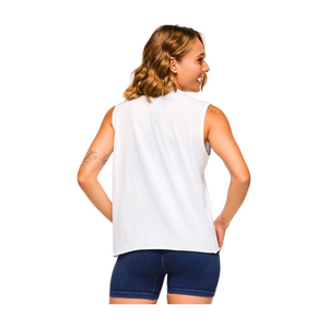 Blue Jean Crew Neck Muscle Tank