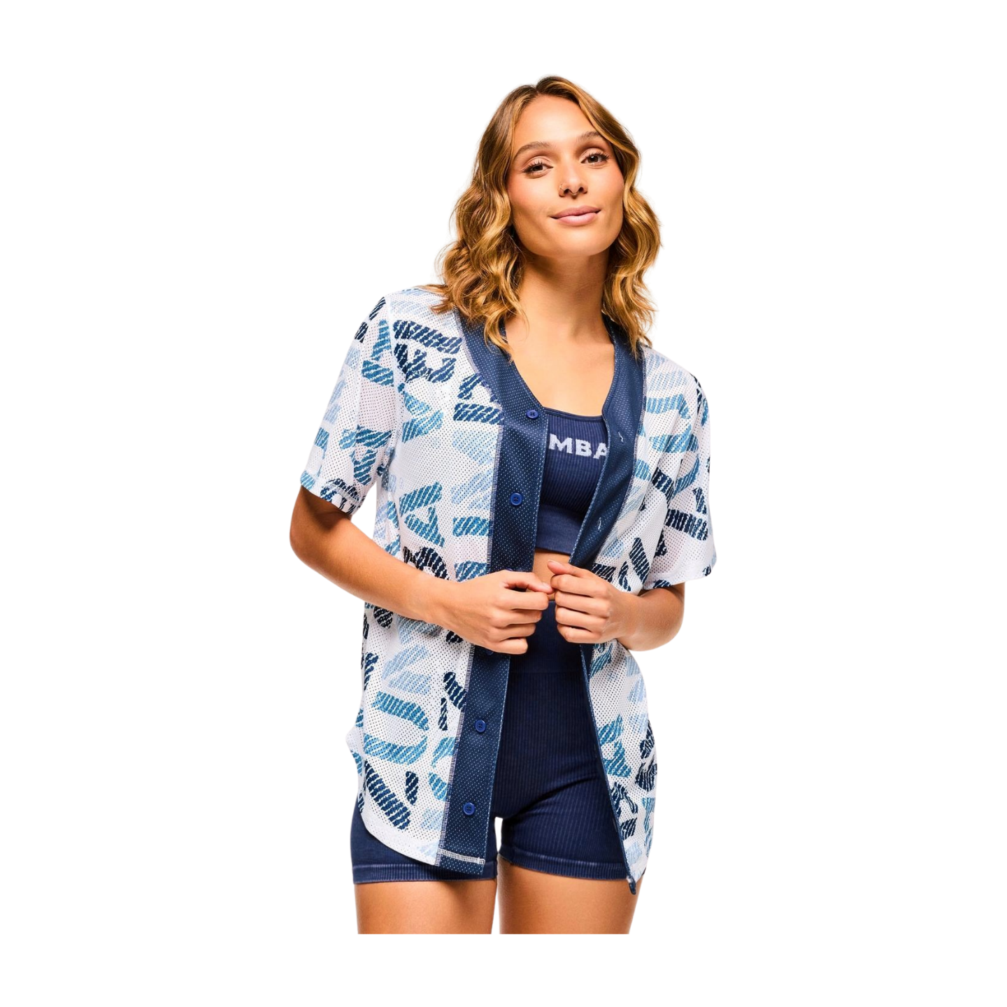 Blue Jean Baseball Button-Up Jersey