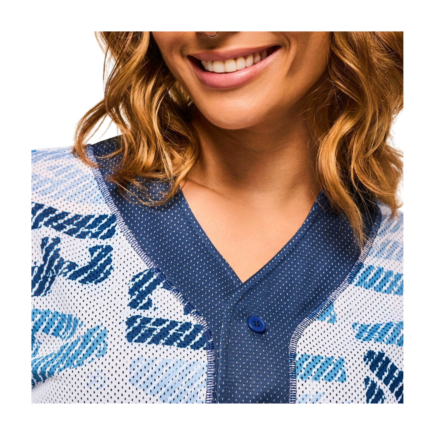 Blue Jean Baseball Button-Up Jersey