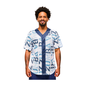 Blue Jean Baseball Button-Up Jersey