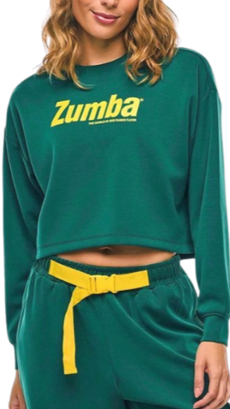Apres Zumba Modal Long Sleeve Oversized Crop Top (Pre-Order)